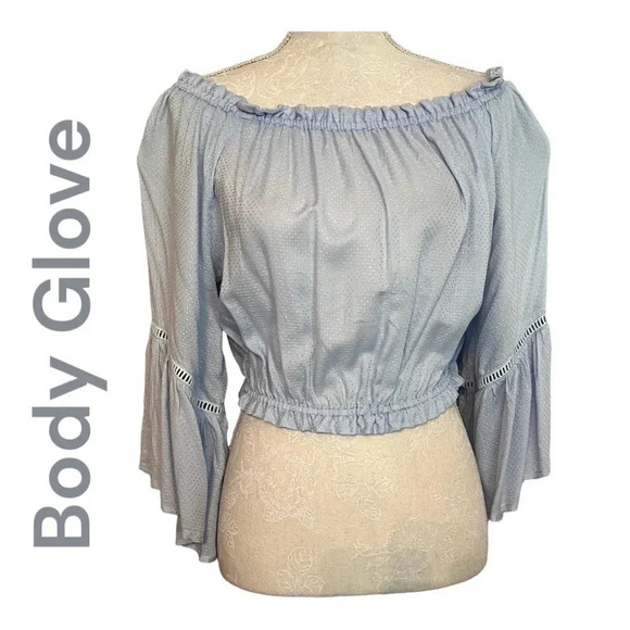 ‎Body Glove Resort Off Blue Crop Top - Picture 1 of 11